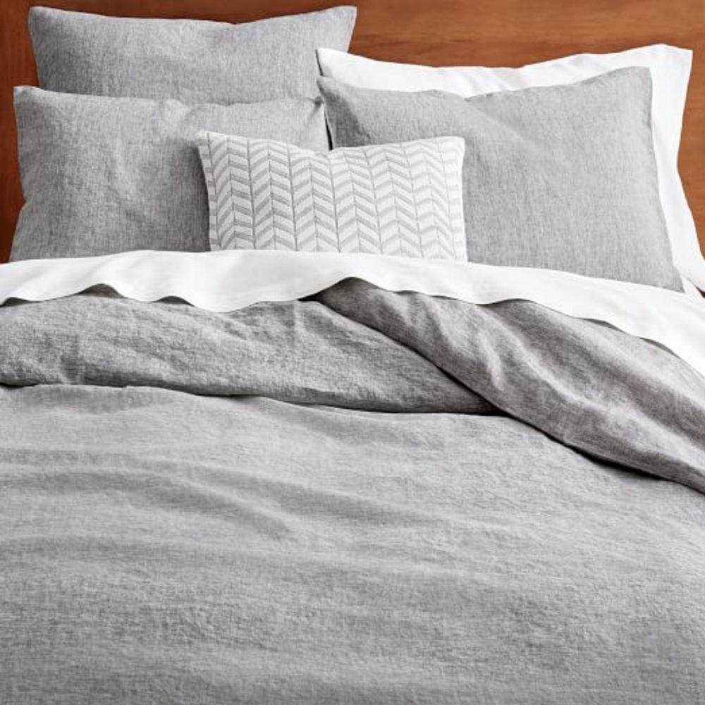 ✔SOLD!!!🚫✔WEST ELM BELGIAN LINEN QUEEN SHEETS SET